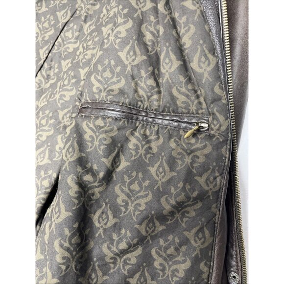 Bella Roma Nappa Lamb Dark Brown Leather Jacket Size 12 (EU Size 46)Vintage 90's - Picture 13 of 16
